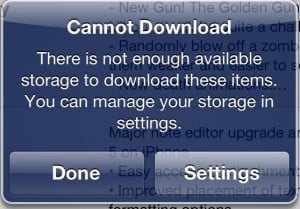 No Storage iPhone