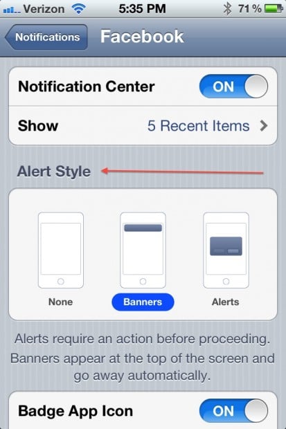 Remove app from notification center iPhone