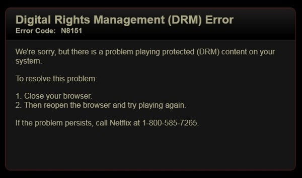 Drm error