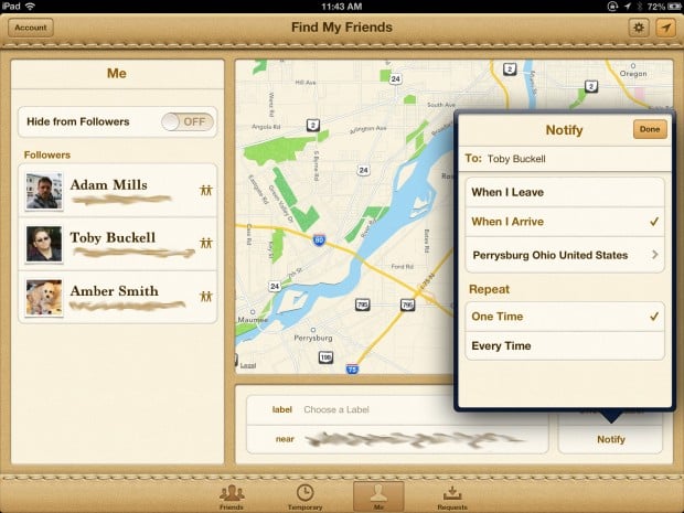 Find my Friends updated with notifications