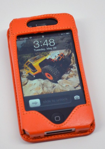 Sena WalletSlim iPhone 4S Wallet Case Review - front orange