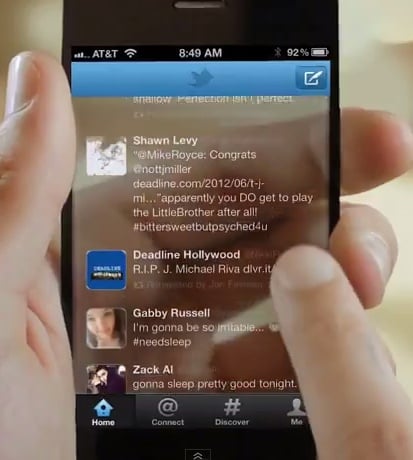 iPhone 5 concept with transparent display.
