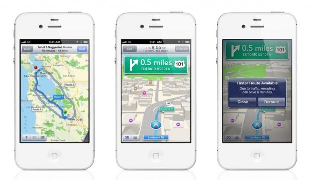 Apple Maps delivers turn-by-turn directions to the iPhone with iOS 6.