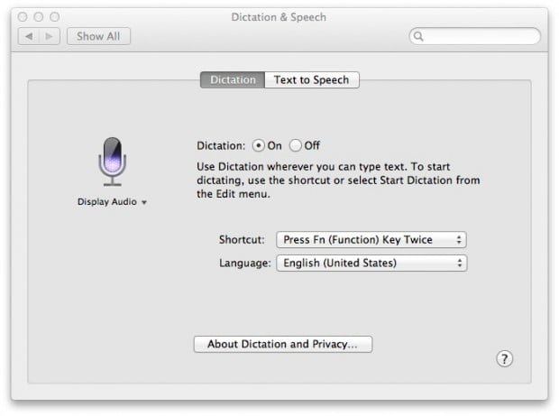 Dictation on Mac