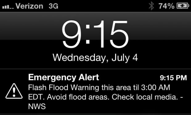Emergency Alert iPhone iOS 6