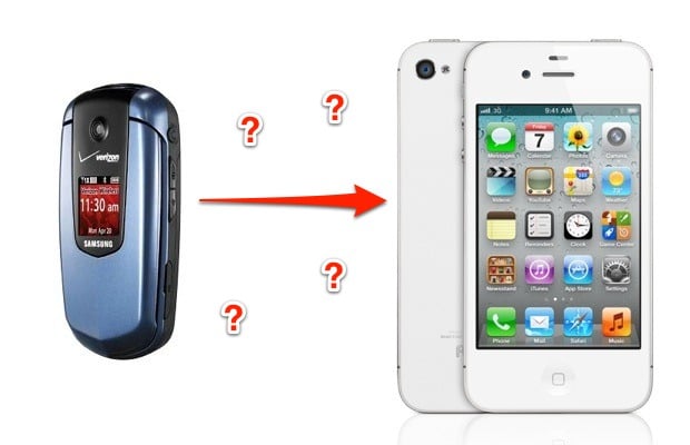 Flip phone to iPhone 4S or iPhone 5