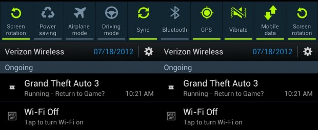 Galaxy S III notifications