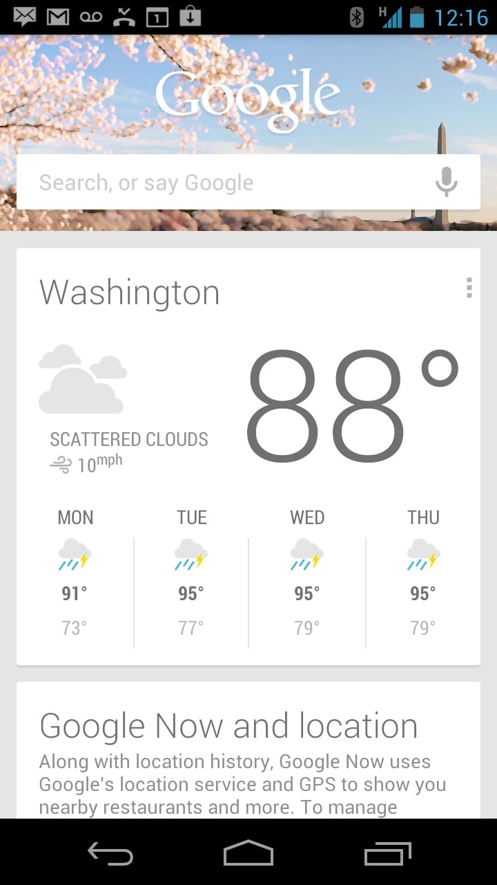 Google Now Card