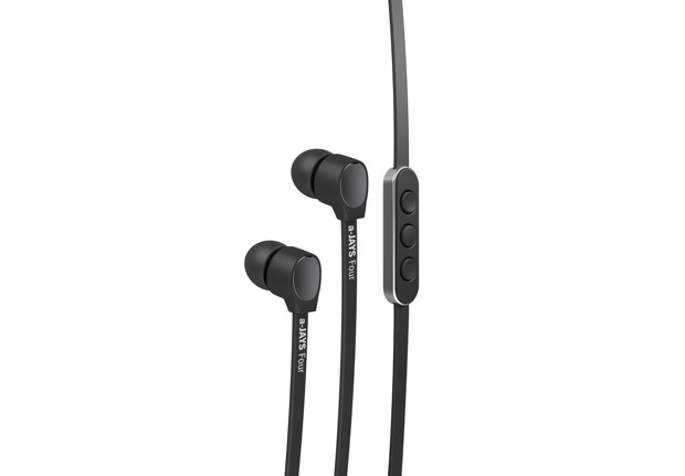a JAYS Four ear buds for iPhone and iPad
