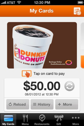 Donukin' Donuts mobile payments app