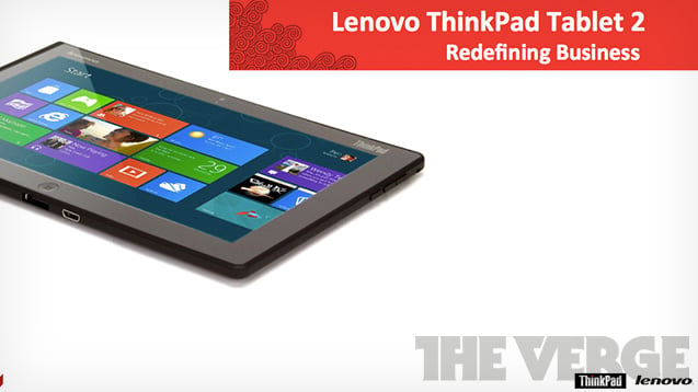 Lenovo Windows 8 ThinkPad Tablet 2