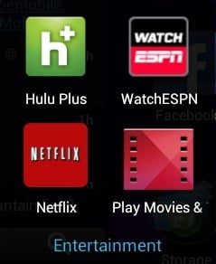 Nexus 7 Apps - Entertainment