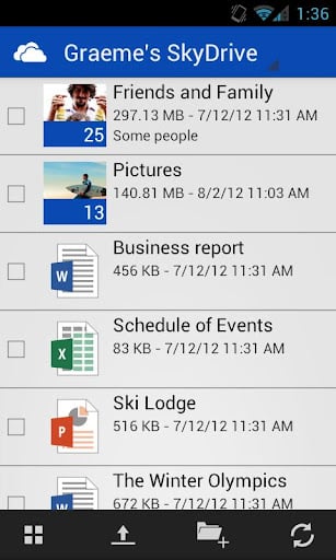SkyDrive for Android