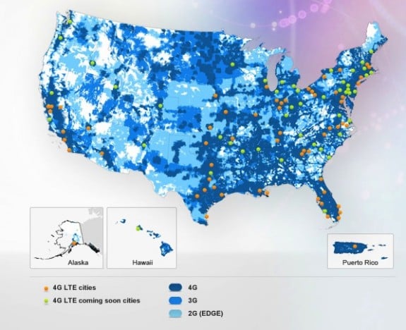 AT&T 4G LTE coverage