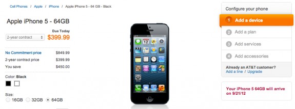 AT&T iPhone 5 pre-orders