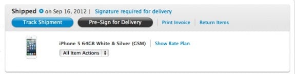 Apple iPhone 5 delivery UPS
