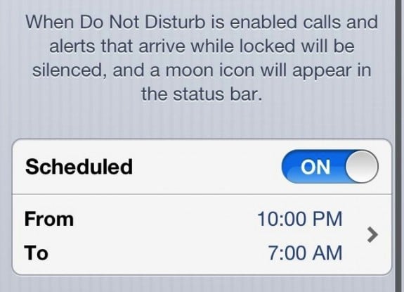 How to Use Do Not Disturb on iOS 6 - 3