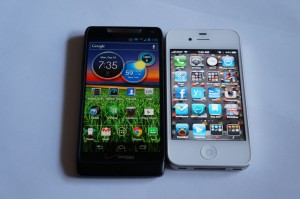 Motorola DROID RAZR M iPhone 4S comparison 1