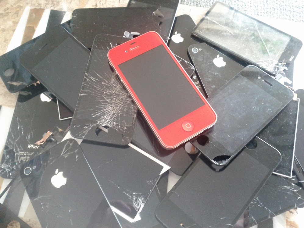 Shattered iPhone Screens