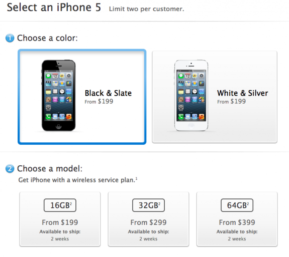 U.S. iPhone 5 Sold Out