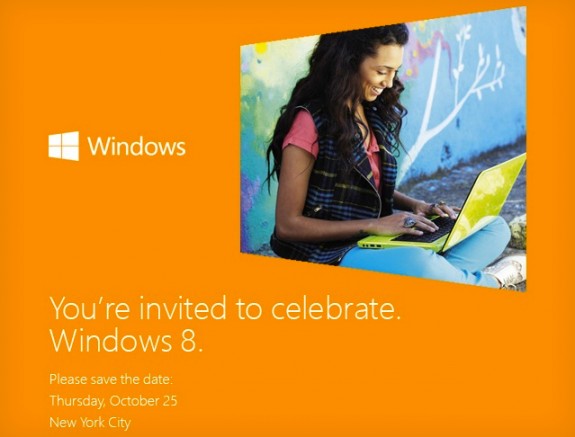 Windows 8 October 25 launch