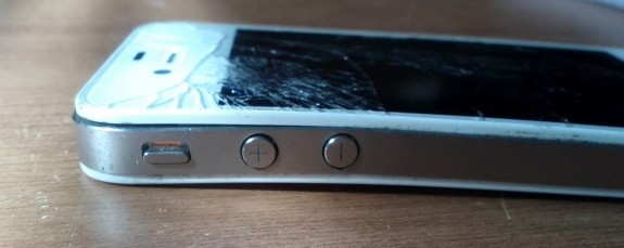 broken iPhone curved and warped