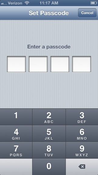 iPhone 5 Security - Passcode