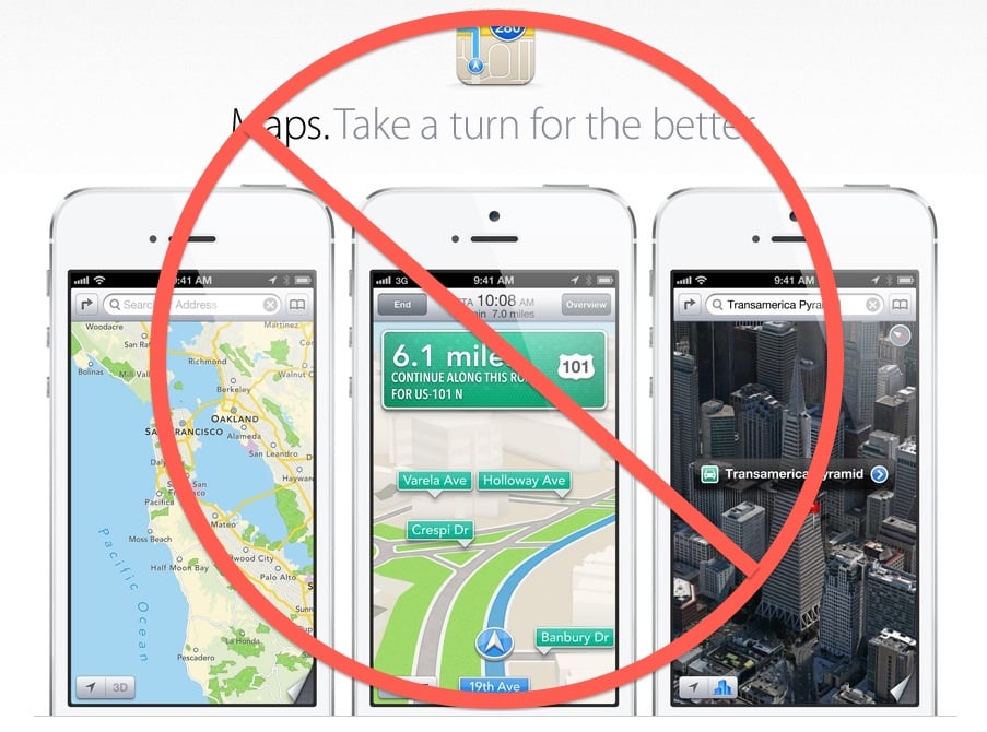 no iphone maps