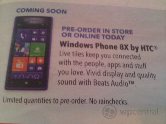Best Buy ad Windows Phone 8X