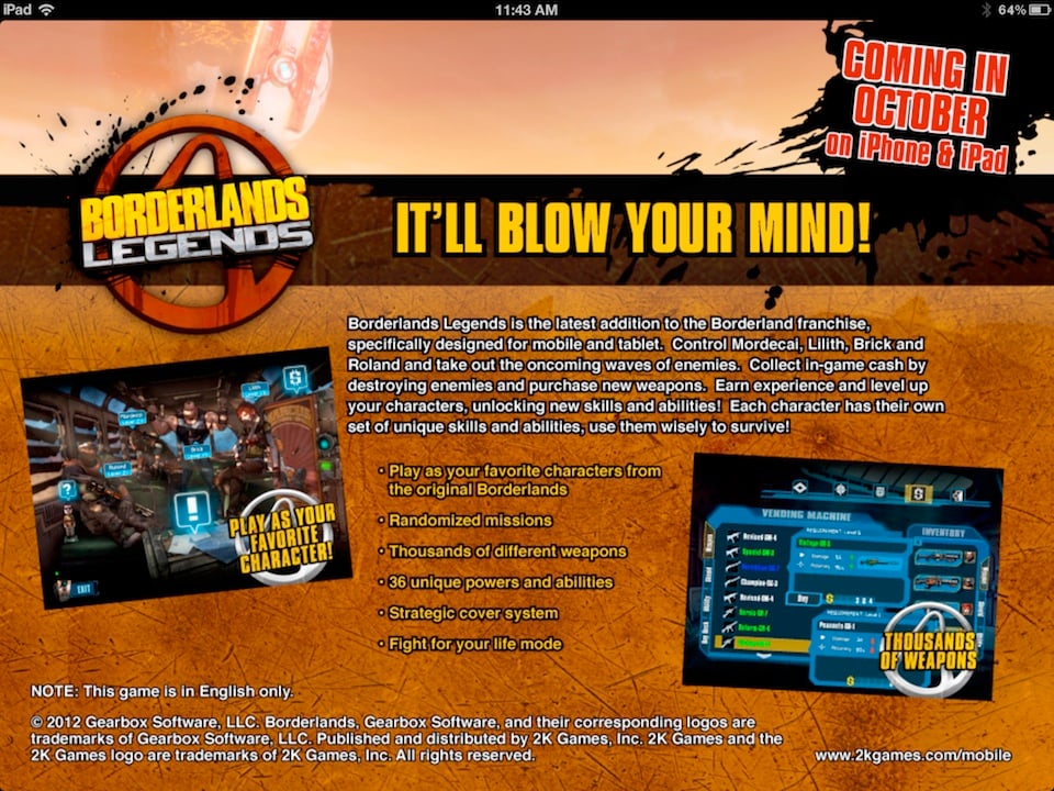 Borderland Legends ad