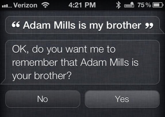Siri-Who-you-are-related-to