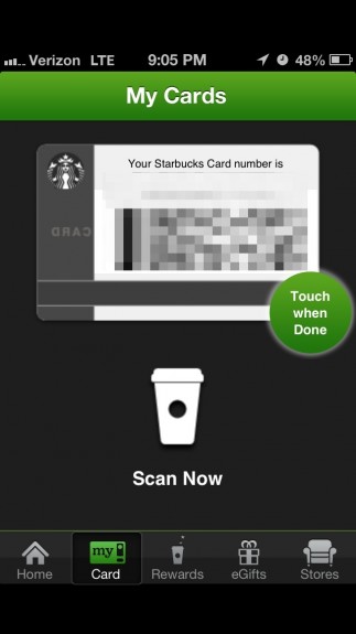 Starbucks App Scan