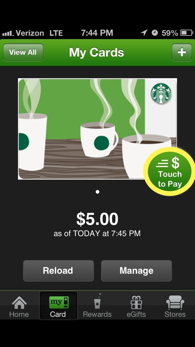 Tap to pay within the app