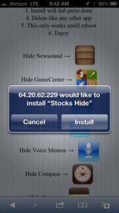 hide iphone system apps