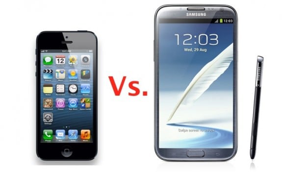 iPhone 5 vs Galaxy Note 2