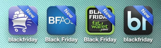 Black Friday Apps 2012 iPhone Android