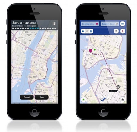 Here Maps on iPhone