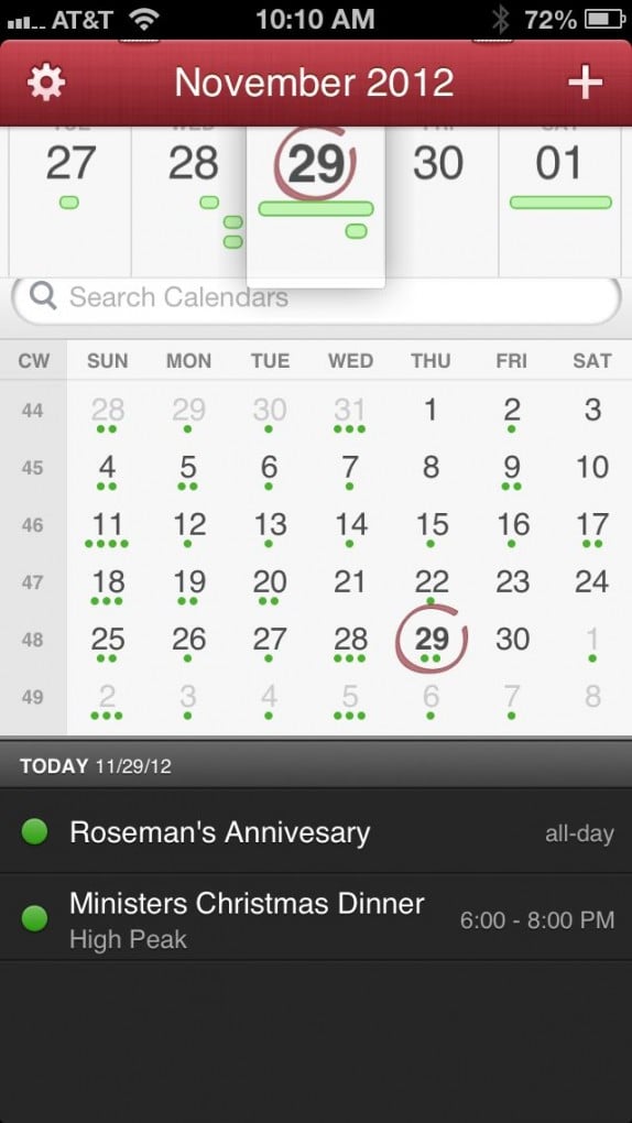 Fantastical Month View
