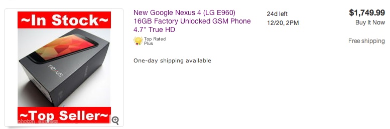 LG Nexus 4 eBay