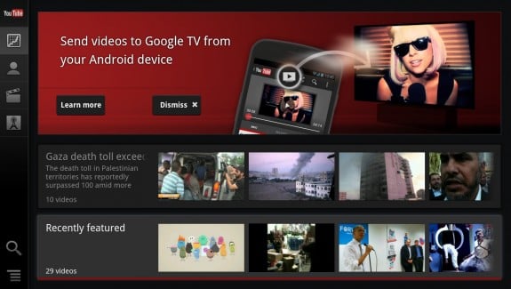 YouTube Google TV streaming