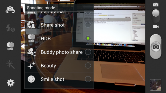 Samsung Galaxy S3 Camera App