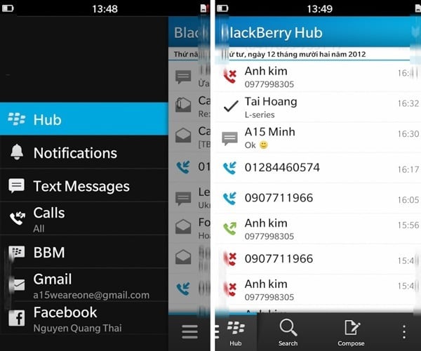 BlackBerry 10 leak BlackBerry Hub
