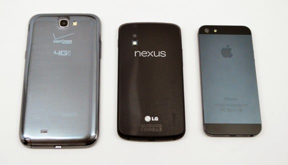 Galaxy Note 2 vs iPhone 5 vs Nexus 4 - 03