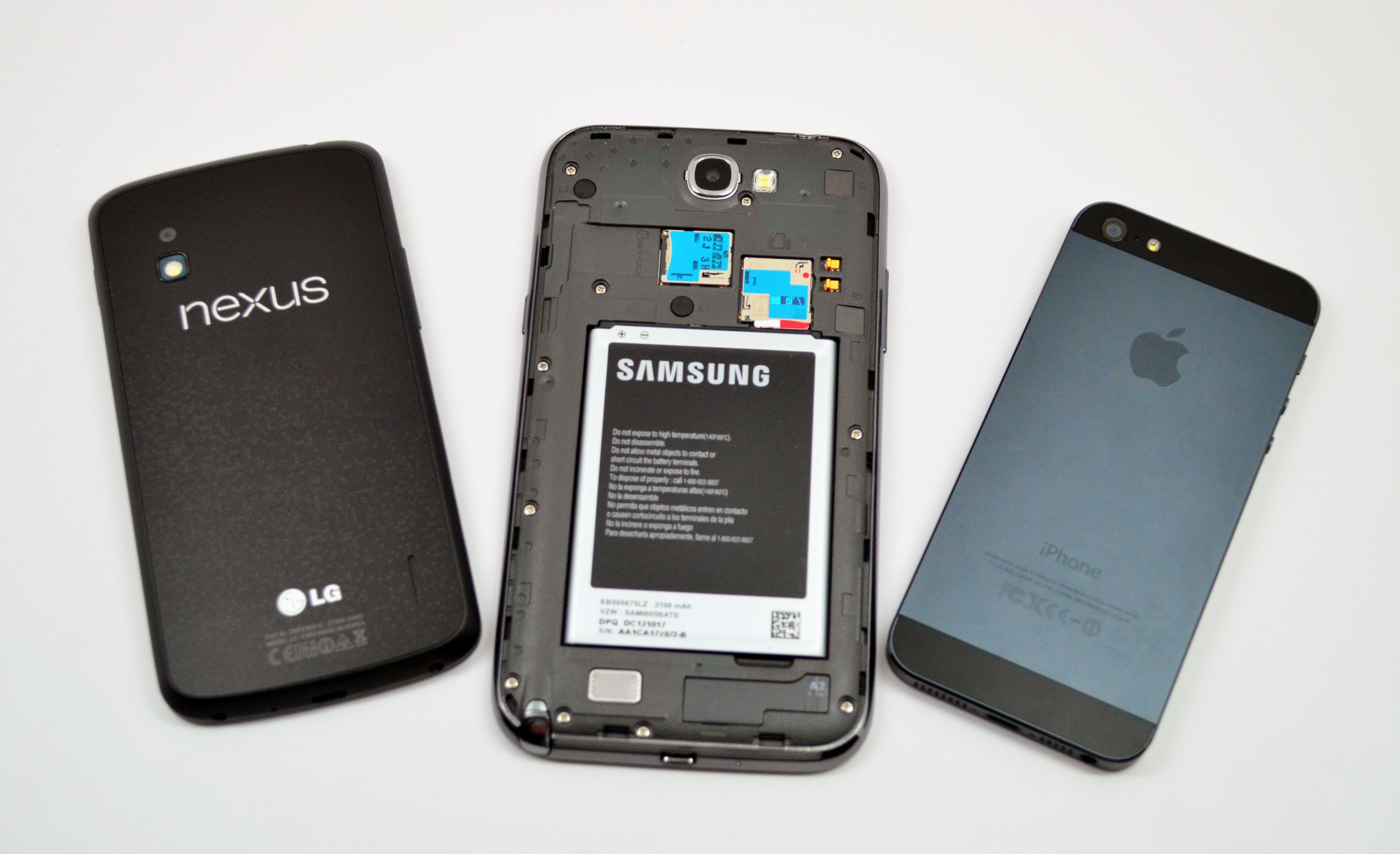 Galaxy Note 2 vs iPhone 5 vs Nexus 4 - 11