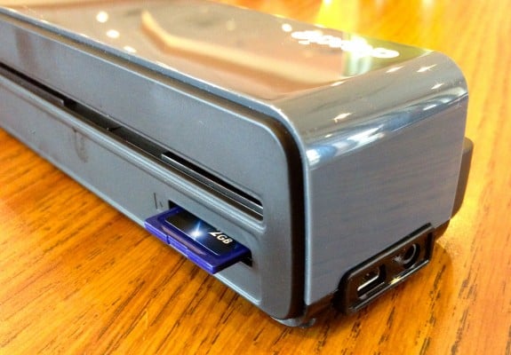doxie one power ports and sd card slot
