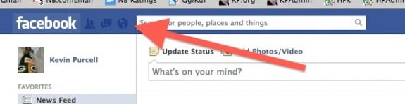 Facebook Notifications Drop Down List