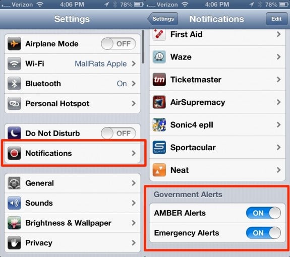 iOS 6 iPhone Amber Alerts