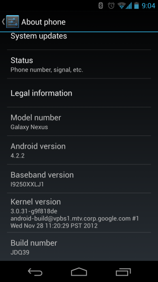 Android 4.2.2 Update