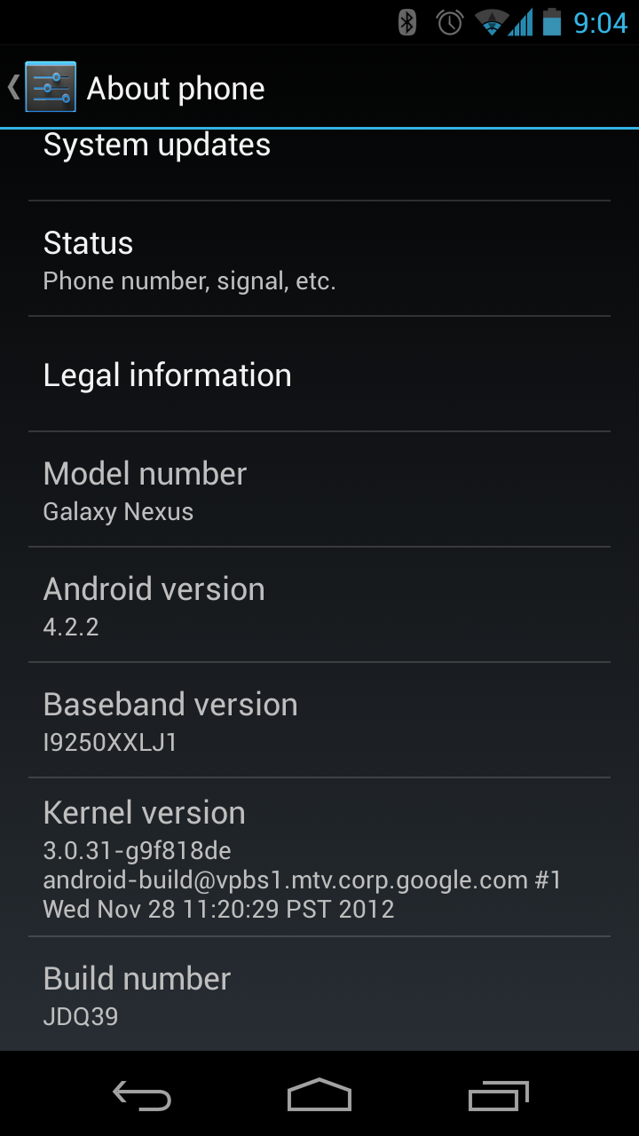 Android 4.2.2 Update
