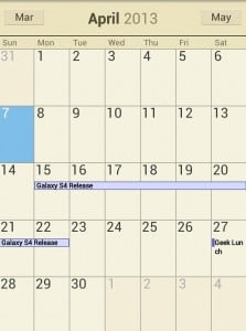 Galaxy S4 Release Date